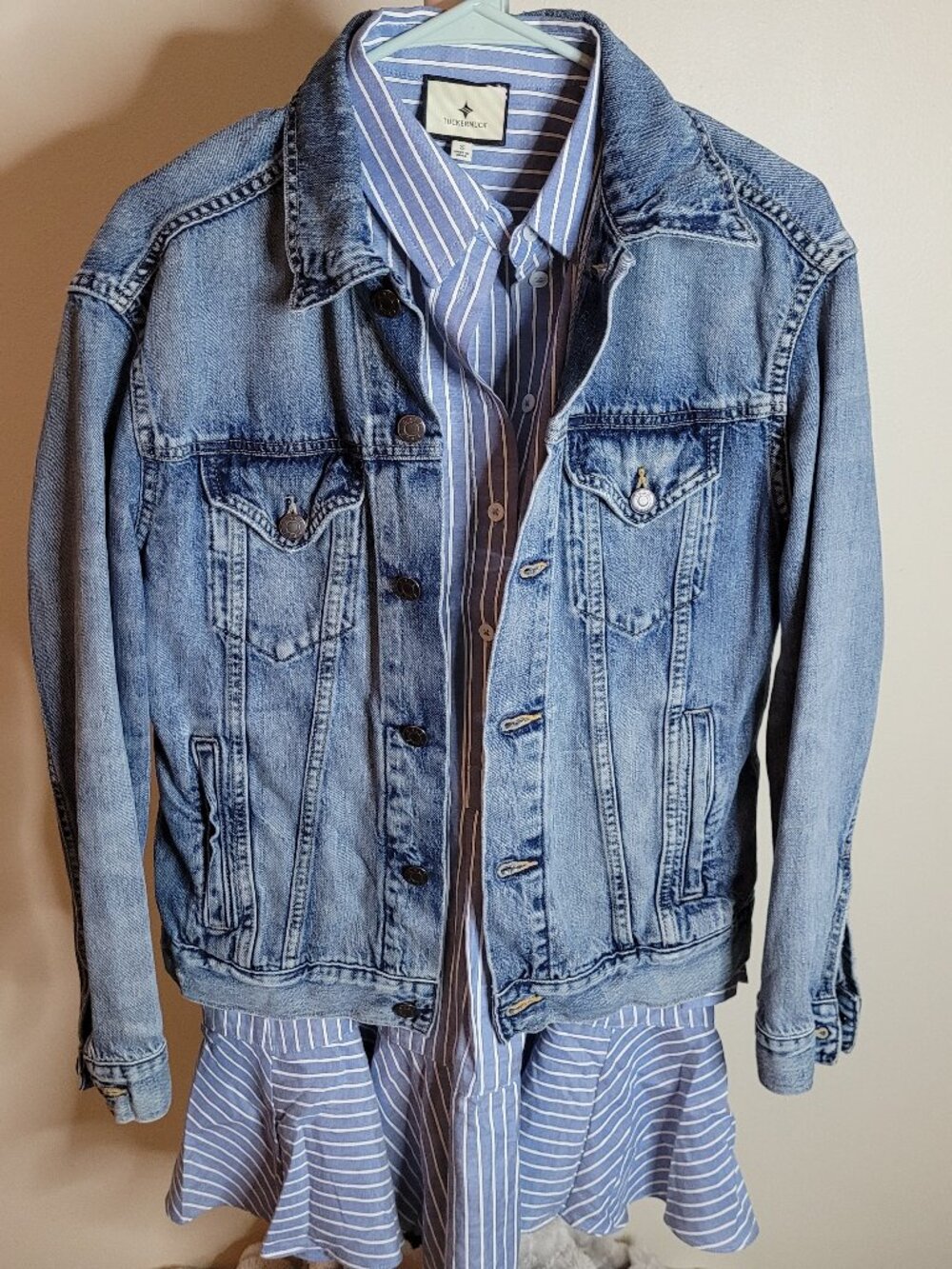 Able Jean Jacket In Distressed Blue